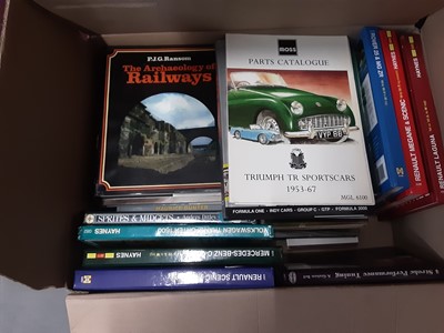 Lot 631 - Four boxes of books mainly transport