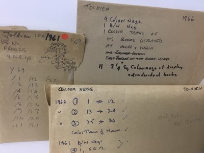 Lot 1477 - Of Tolkien interest: A unique group of colour and black and white negatives and copyright for use of the images