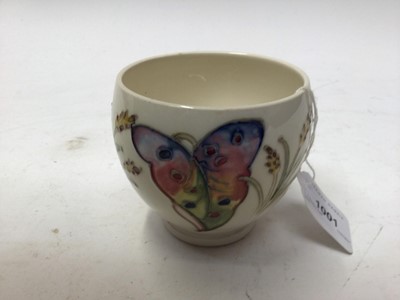 Lot 69 - Moorcroft pottery vase/pot with tube lined vine leaf and wheat design, with original paper label to the base.
