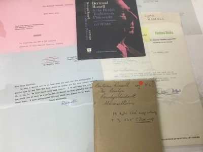 Lot 1479 - Pamela Chandler (1928-1993) collection relating to her  Bertrand Russell portrait photography session, circa 1961
