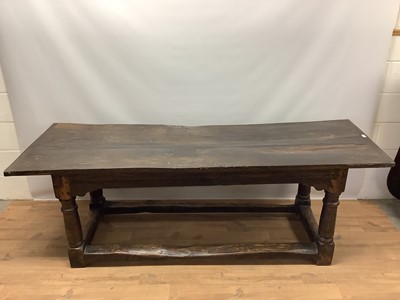 Lot 1454 - 17th century oak refectory table