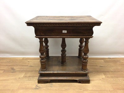 Lot 1455 - 16th / 17th century Italian walnut stand