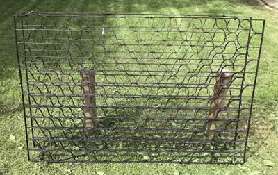 Lot 1448 - Antique wrought metal wine rack