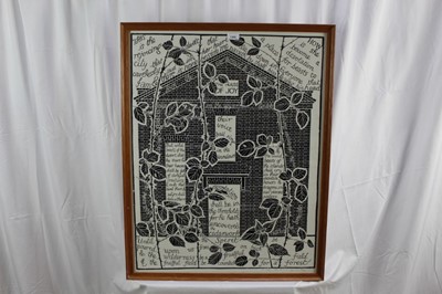Lot 1309 - Quinlan Terry (b. 1937) signed linocut - The House of Joy, signed and dedicated, 81cm x 63cm, in glazed frame