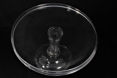 Lot 130 - Georgian glass tazza, with circular galleried top, moulded and collared stem, domed folded foot, 27 diameter