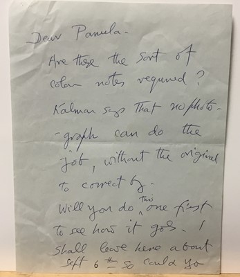 Lot 1494 - Winifred Nicholson (1893-1981) fascinating group of correspondence to Pamela Chandler (1928-1993)