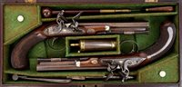Lot 39 - Fine pair George III flintlock Officers'...