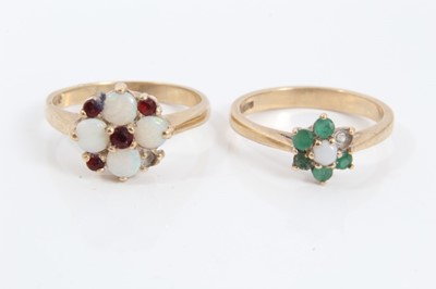 Lot 8 - Two 9ct gold gem set rings