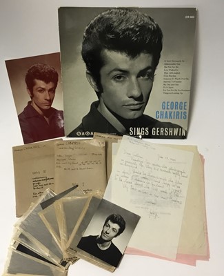 Lot 1522 - Pamela Chandler (1928-1993) small group of material relating to George Chakiris