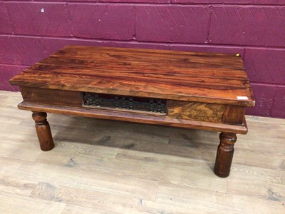 Lot 325 - Indian hardwood coffee table