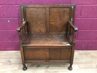 Lot 350 - Oak monks bench