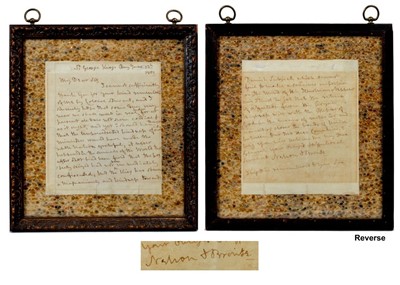 Lot 68 - Vice-Admiral Lord Horatio Nelson K.B. - a rare handwritten letter dated June 12th 1801