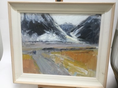 Lot 179 - Robert A Bottom R.U.A. (b. 1934)  oil on board, Spitzbergen