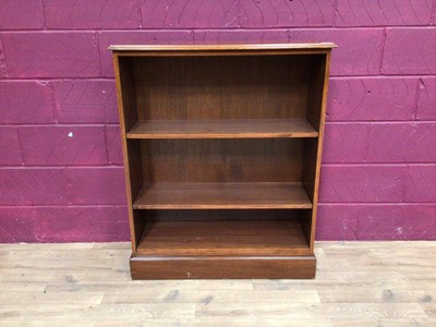 Lot 348 - Mahogany open bookcase with adjustable shelves, 92cm wide, 31cm deep, 112cm high
