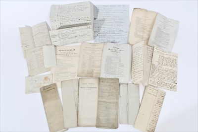 Lot 28 - Of Glasgow interest- A unique collection of late Georgian and Victorian lists of Toasts given at various dinners for The Corporation of Glasgow , some printed and some hand written with notes inclu...