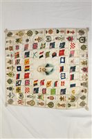 Lot 3143 - Silk cigarette cards flag and regimental made...