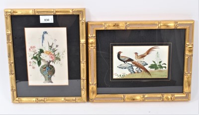 Lot 830 - Two 19th century Chinese paintings on rice paper