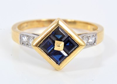 Lot 128 - Late 1970s Kutchinsky 18ct gold sapphire and diamond ring