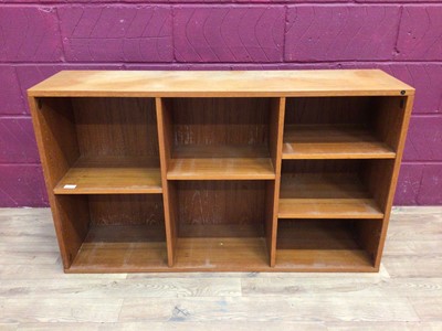 Lot 405 - Mid 20th century Danish Nipu teak open bookcase