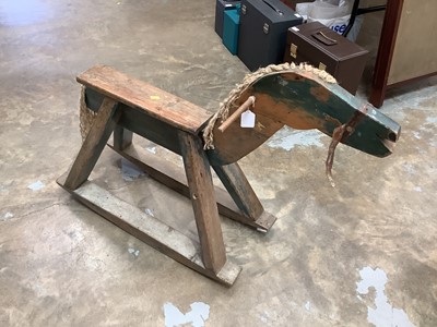 Lot 2446 - Good 19th century folk art racing horse