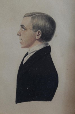 Lot 89 - Mid 19th century English School watercolour portrait of David Forsyth, aged 15, April 26th 1847, inscribed verso, 16cm x 12cm, in glazed rosewood frame