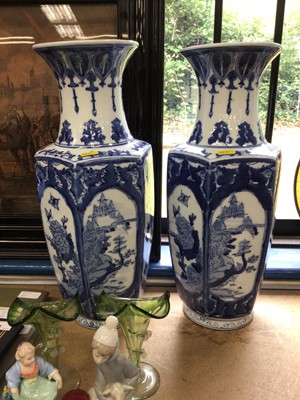 Lot 83 - Pair of Chinese blue and white vases of good colour and design