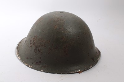 Lot 922 - British Military MK III steel helmet as worn by Israeli forces from the 1950s - 70s, with chin strap and liner