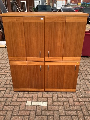 Lot 168 - Large Danish desk 154cm high x 131cm wide x 51cm deep
