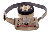 Lot 133 - Rare Victorian Officers' pill box cap and...