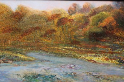 Lot 287 - Peter Jander (b.1954) oil on board - Extensive Landscape, signed, 74cm x 148cm, framed