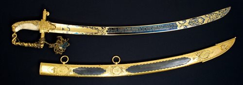 Lot 72 - Fine and rare Lloyd's Patriotic Fund sword of...