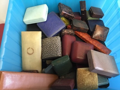 Lot 699 - Large collection of vintage jewellery boxes various
