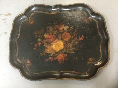 Lot 258 - 19th century papier mâché tray