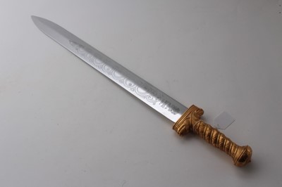 Lot 962 - Good Quality Contemporary Celtic style presentation sword with polished steel blade by Wilkinson Sword, numbered 067, 75cm in overall length