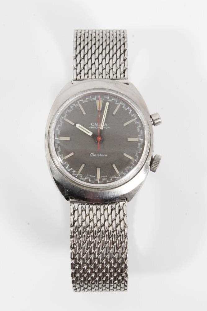 Lot 264 - Omega Chronostop stainless steel wristwatch
