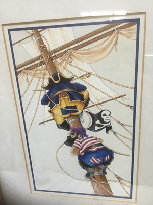 Lot 5 - Watercolour - Pirates