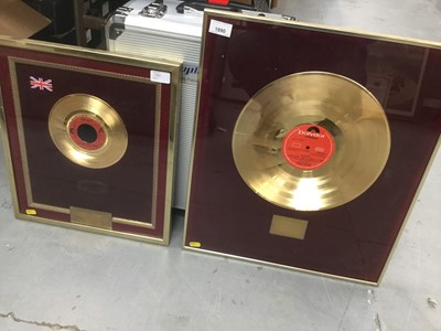 Lot 63 - Formula Ford Interest- two framed gold discs for Formula Ford 1600 Trophy races 1976