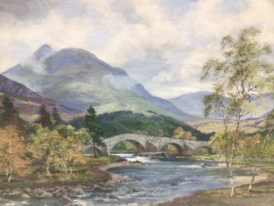 Lot 146 - George Melvin Rennie oil on canvas - Scottish River, signed, in glazed frame