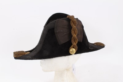 Lot 746 - George V Naval Officers full dress Bicorn hat by Gieves Ltd, London
