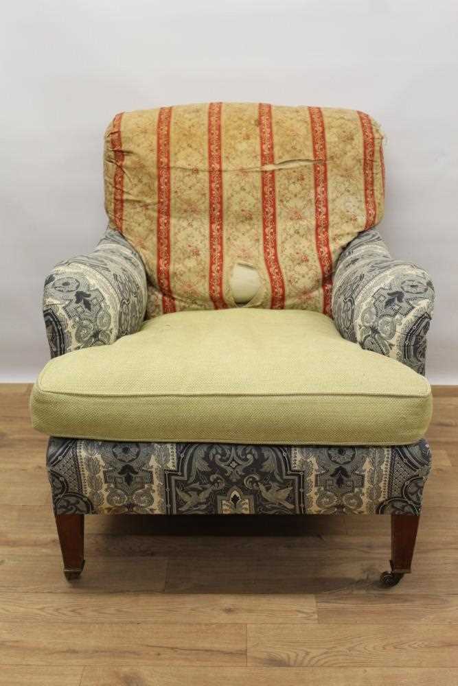 Lot 1400 - Late 19th / early 20th century easy chair by Howard & Sons Ltd.