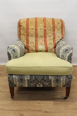 Lot 1400 - Late 19th / early 20th century easy chair by Howard & Sons Ltd.