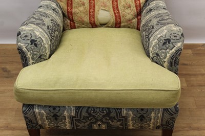 Lot 1400 - Late 19th / early 20th century easy chair by Howard & Sons Ltd.