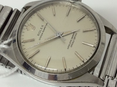 Lot 290 - 1960s Rolex Oyster Perpetual stainless steel wristwatch