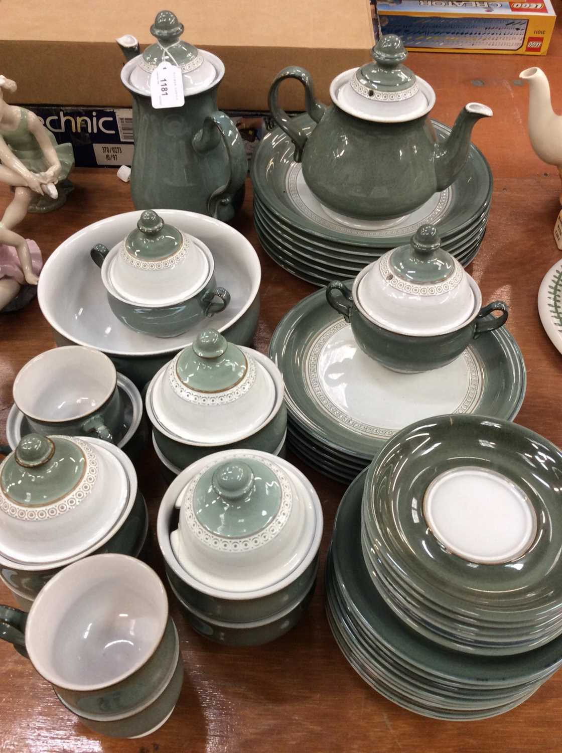 Lot 1181 - Denby green glazed tea, coffee and dinner service - 44 pieces