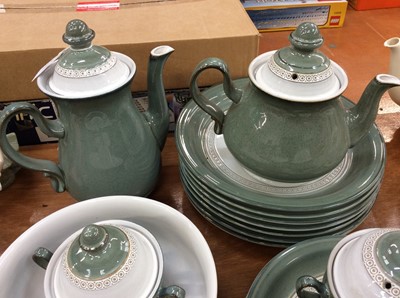 Lot 1181 - Denby green glazed tea, coffee and dinner service - 44 pieces