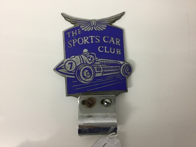 Lot 1874 - 1950s The Sports Car Club enamel car badge