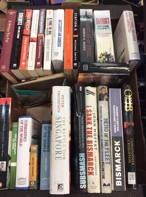 Lot 346 - 5 boxes of modern military books (5)