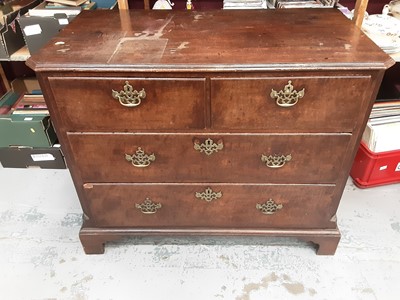 Lot 906 - 18th century large walnut chest
