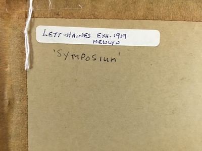 Lot 1071 - Arthur Lett Haines (1894-1978) watercolour, Symposium