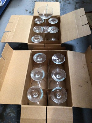 Lot 39 - Twelve Babycham glasses in original boxes (12)